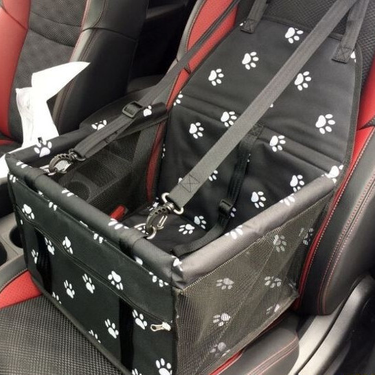 ドライブボックス 肉球 ペット用 助手席 折りたたみ可 簡単持ち運び 7kg以下 カー用品 小型犬 おでかけ 犬 猫 うさぎ