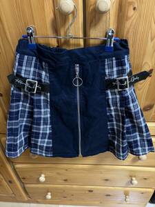 ALGY　紺　NAVY　チェック　キュロット　☆彡　Mサイズ　１６０ｃｍ