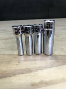 【中古品】Snap-on(スナップオン) 3/8インチ 17mm6角ディープソケット SFSM8、10、12、14　4本セット【同梱可】/　ITKC5R1D76FU