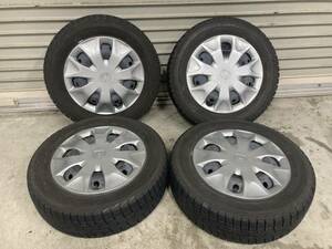 (4849) YOKOHAMA ヨコハマタイヤ　ice GUARD ic30 155/65 R13 73Q 4本 ホンダ アルミ ホイール付 スタッドレスタイヤ 中古 1円スタート