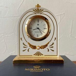 MIKIMOTOミキモト　パール付き置き時計