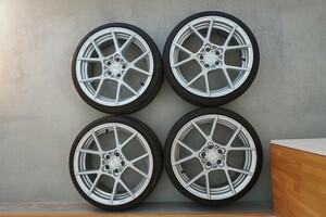 [中古]ロティフォーム rotiform KPS 19インチ 8.5J PCD112+45 19×8.5 5×112 ブラッシュド　シルバー 215/35R19