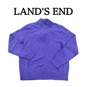 LAND'S END ランズエンド　 ハーフジップ 長袖 ニット　カシミヤ