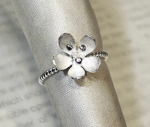 SR1546 ring silver 925 ring 8 number flower flower free shipping 