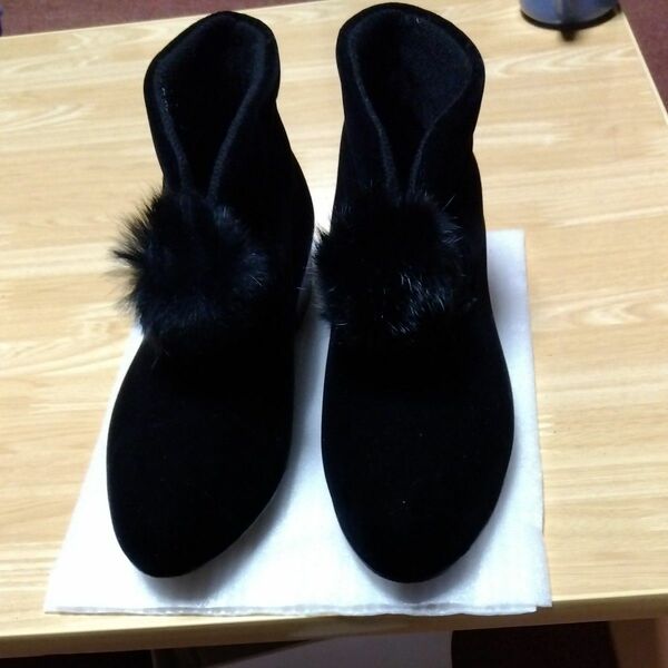 冬用婦人靴 おそらく22-22.5cm スパイク付