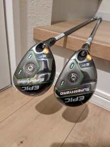 2本セット エピック スーパー ハイブリッド Diamana 55 for Callaway (4H/21°、5H/24°)　フレックスSR　ヘッドカバー付　送料無料