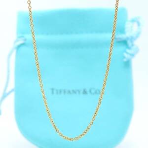 【送料無料】 未使用 Tiffany&Co. ティファニー イエロー ゴールド ミディアム チェーン ネックレス 54cm 750 K18 HM29