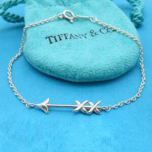 【送料無料】 極希少 美品 Tiffany&Co. ティファニー キス アロー シルバー ブレスレット AG925 SV 矢 X HM52