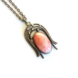*Vintage Inca Rose silver design necklace