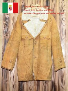 SHEARLING★イタリア直輸入★良質　防寒 リアルシープスキン ムートン　ジャケット　コートXXL（M-134)　メンズ　おすすめ 毛皮