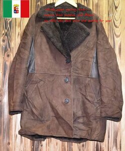 SHEARLING★イタリア直輸入★良質　防寒 リアルシープスキン ムートン　ジャケット　コートXXL（M-102)　男女兼用　おすすめ 毛皮