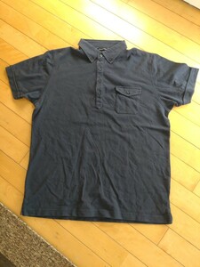 USED 美品 ユニクロ UNIQLO ポロシャツ XL サイズ 大きい方向け ネイビー 半袖