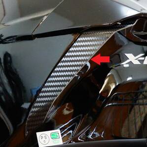 X-Fifteen用 フラップステッカーセット SHOEI X-15 カーボン調 bの画像6