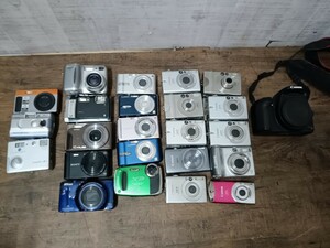 デジタルカメラ まとめ　24台　Canon OLYMPUS SONY Nikon FUJIFILM CASIO kiss X2 EX-H16 S9600 WX300 PC2197 デジカメ ジャンク