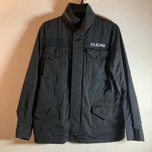 【ALPHA INDUSTRIES】M-65 フィールドジャケット ミリタリージャケット ブラック S アウトドア 