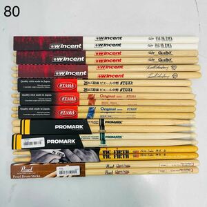 1SC40【未使用】1円～ ドラムスティック まとめ 大量 Pearl/TAMA/PROMARK/wincent 他 ワンオク モデル 他 白 楽器 スティック 中古 現状品