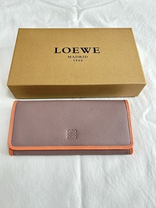 ロエベ LOEWE ファスナー付 長財布　アマソナ 薄紫　新品未使用