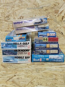 D 未組立て プラモデル 11点まとめて ARII ピットロード REVELL イマイ アメリカ海軍 巡洋艦 駆逐艦 日本海軍 大和 