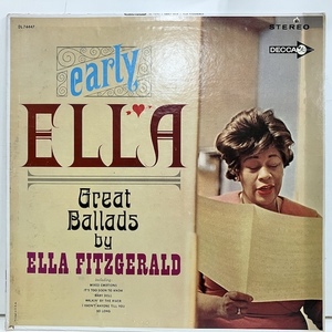 ●即決VOCAL LP Ella Fitzgerald / Early Ella Dl74447 jv5901 米盤、黒レインボー Stereo 