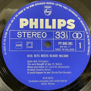 ●即決VOCAL LP jv5925 Rita Reys / Meets Oliver Nelson 840381PY 蘭オリジナル、ウチミゾStereo リタ・ライスの画像3