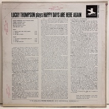 ●即決LP Lucky Thompson / plays Happy Days are Here Again pr7394 j39639 米オリジナル、紺右Trident、Mono_画像2