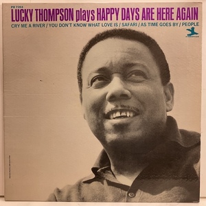 ●即決LP Lucky Thompson / plays Happy Days are Here Again pr7394 j39639 米オリジナル、紺右Trident、Mono