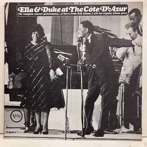 ●即決VOCAL LP Ella Fitzgerald Duke Ellington / at the Cote D'azur v-4072-2 jv6023 米盤、ミゾナシMgm黒銀T Mono 