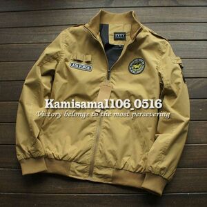 G485※XXXXL→XXXL程度★新品 春夏*Air Force*MA-1ワッペン 薄手 フライトジャケット ブルゾン ナイロン ジャンパー