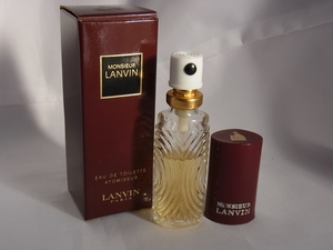 レア ヴィンテージ LANVIN ランバン★MONSIEUR LANVIN ムッシュランバン EDT 7.5ml 香水,箱付/USED