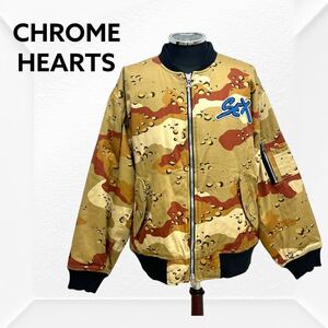 CHROME HEARTS クロムハーツ SEX RECORDS ワッペン プリント ロゴプレート 迷彩 カモフラ 中綿入り ボンバージャケット メンズ