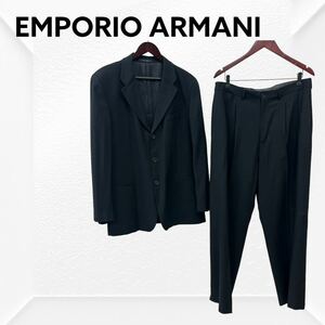 EMPORIO ARMANI エンポリオ アルマーニ ウール混 ノッチドラペル 3B テーラードジャケット＆スラックスパンツ セットアップスーツ J1V2668