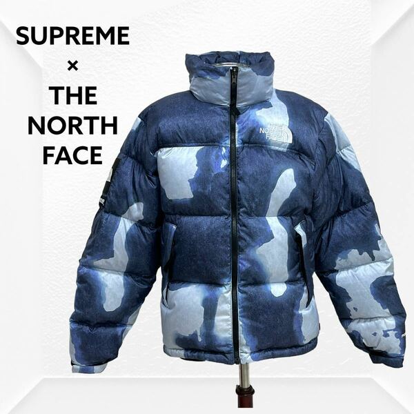 Supreme 21AW The North Face Bleached Denim Print Nuptse Jacket シュプリーム ノース ブリーチ デニム プリント ヌプシジャケット