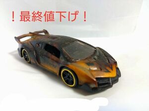 【廃車ランボルギーニ】 ミニカー　コマ撮り、観賞用にどうぞ！　傷は焼入れをした部分以外はございません