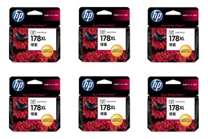 [ free shipping ] HP178XL CB322HJ original printer for ink cartridge photo black increase amount Hewlett Packard FEB2019 expiration of a term goods 6 piece set 