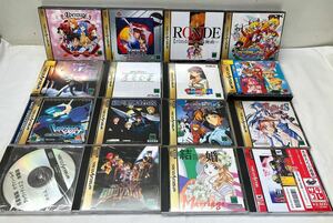 Z93401▲レトロゲーム 帯付有 SEGA セガサターン ソフト 16点セット エヴァ/マクロス/エーベルージュ/デビルサマナー/バーチャロン他