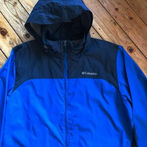 USA古着Columbia コロンビア ナイロンシェルパーカー メンズ Lサイズ マウンテン 登山 packable 軽量 アウトドア 薄手 アウター J3285