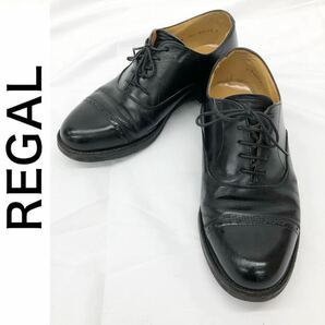 REGAL リーガル GEOX メンズ ストレートチップ レザーシューズ 革靴 ビジネスシューズ ブラック 黒 24.0cm 紳士の画像1