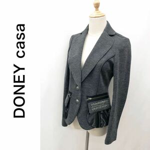 DONEYcasadone- car sa tailored jacket stretch lining none casual Zip gray size 38 M