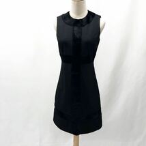 CYNTHIA STEFFE シンシアステフィー ワンピース ドレス デザイン シンプル ノースリーブ 袖なし ひざ丈 パーティー 裏地あり 黒 サイズS_画像2