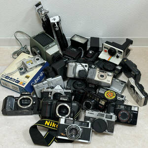 #6861~ カメラ おまとめ フィルムカメラ デジタルカメラ ポラロイドカメラ フラッシュ 三脚 Nikon ニコン F-601 Canon キャノン PENTAX 等