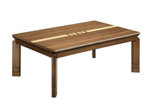 こたつテーブル コタツ 120センチ幅 長方形 コタツテーブル 2段継脚式 ウォールナット色 モダン 炬燵 暖卓 REIGAII_画像1