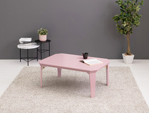 折れ脚こたつ コタツテーブル 長方形90幅 シンプルデザイン家具調コタツ スモーキーピンク色_画像4