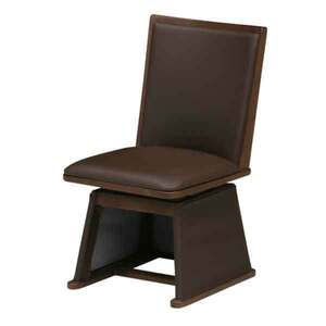 木製ダイニングチェアー 食堂椅子回転式チェアハイタイプこたつ用 脚カバー付　UKC-250BR　ブラウン色　　