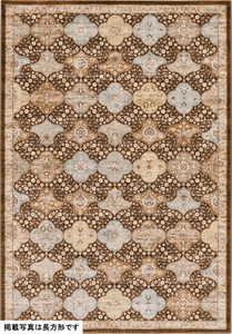 絨毯 ラグ カーペット 240×240cm ブラウン色 正方形 ホットカーペットOK ウィルトン織 BERI-NI