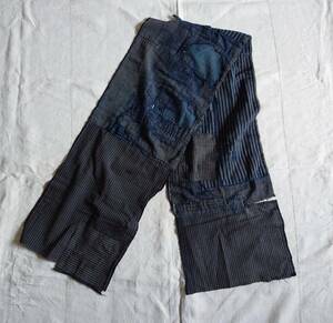 貴重 昭和初期 戦前 藍染 INDIGO BLUE 襤褸 BORO 刺し子 ジャパンビンテージ JAPAN vintage 20s30s ィンテージ french vintage