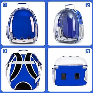  blue blue color Carry pet bag dog cat rucksack light weight ventilation high capacity .