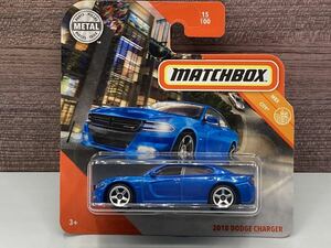 即決有★マッチボックス MATCHBOX 2018 DODGE CHARGER ダッジ チャージャー 青 ブルー ショートカード★ミニカー 数量3