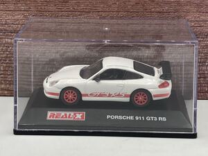 即決有★REAL-X 1/72 ポルシェ PORSCHE 911 GT3 RS 白xレッド★ミニカー