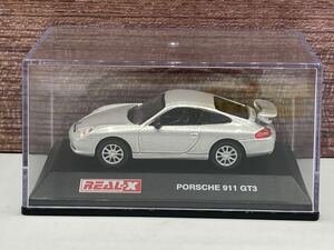 即決有★REAL-X 1/72 ポルシェ PORSCHE 911 GT3 シルバー 銀★ミニカー