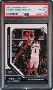 1円出品 PSA8 Panini Instant 26 Victor Wembanyam RC パニーニ インスタント ビクター・ウェンバンヤマ ルーキーカード Wemby 10月31日